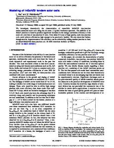 Modeling of InGaN/Si tandem solar cells