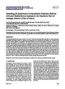 Modeling of Quaternary Groundwater Pollution Risk by GIS and ...