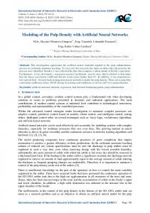 Modeling of the Pulp Density with Artificial Neural ... - ARC Journals