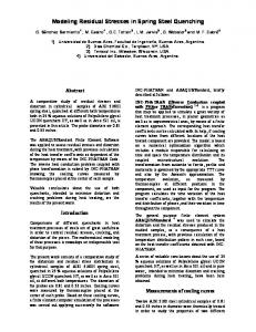 Modeling Residual Stresses in Spring Steel Quenching - GE Totten ...