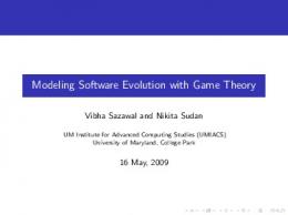 Modeling Software Evolution with Game Theory