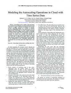 Modeling the Autoscaling Operations in Cloud with Time Series Data