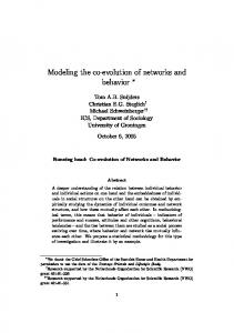 Modeling the co-evolution of networks and behavior