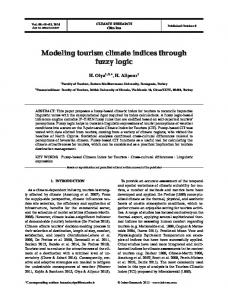 Modeling tourism climate indices through fuzzy logic