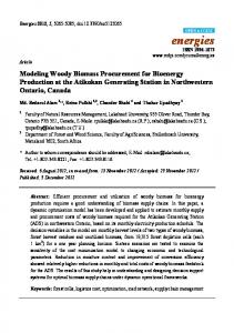 Modeling Woody Biomass Procurement for Bioenergy Production - MDPI