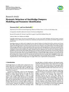 Modelling and Parameter Identification