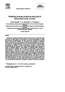 Modelling biomass production and yield of ...