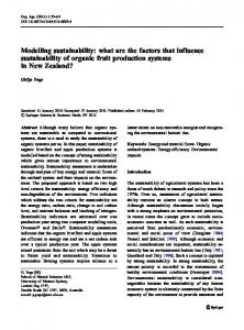 Modelling sustainability: what are the factors that ... - Springer Link