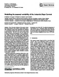 Modelling the seasonal variability of the Antarctic Slope ... - CiteSeerX