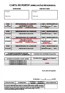 Modelo carta de porte 11 GARRAFAS - Casil