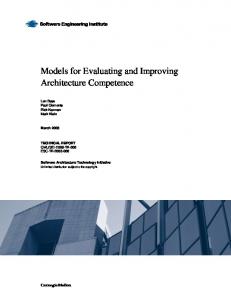 Models for Evaluating and Improving Architecture ... - Semantic Scholar