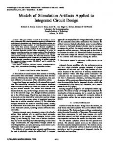 Models of Stimulation Artifacts Applied to Integrated ... - IEEE Xplore