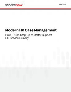 Modern HR Case Management - ServiceNow