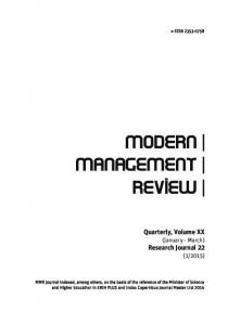 MODERN | MANAGEMENT | REVIEW |