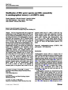 Modification of EEG power spectra and EEG connectivity in ...