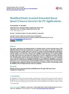 Modified Diode Assisted Extended Boost Quasi Z-Source Inverter for