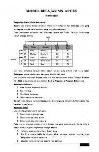 MODUL BELAJAR MS. ACCES