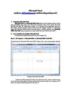 Modul Microsoft Excel Office 2007 - sutikno