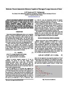 Modular Neural Associative Network (Memory - Video Recognition ...