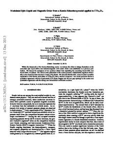 Modulated Spin Liquid and Magnetic Order from a Kondo-Heisenberg ...