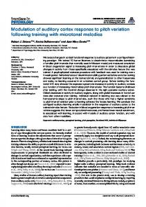 Modulation of auditory cortex response to pitch ... - Semantic Scholar