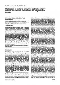 Modulation of bacterial entry into epithelial cells by association ...