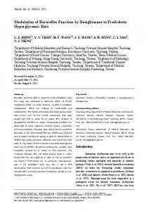 Modulation of Baroreflex Function by