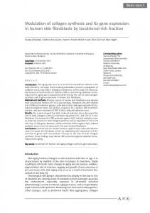 Modulation of collagen synthesis and its gene expression in human ...