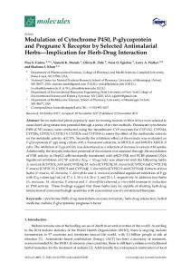 Modulation of Cytochrome P450, P-glycoprotein and Pregnane ... - MDPI