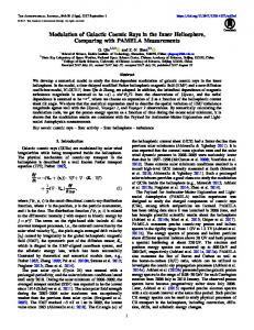 Modulation of Galactic Cosmic Rays in the Inner ... - IOPscience