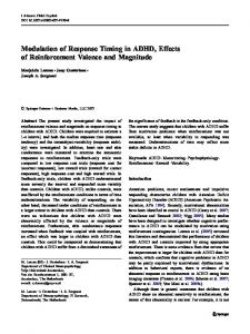 Modulation of Response Timing in ADHD, Effects ... - Semantic Scholar