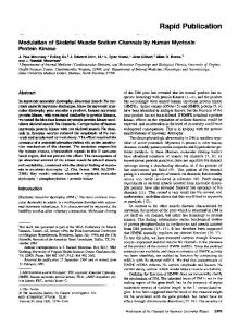 Modulation of Skeletal Muscle Sodium Channels by Human Myotonin ...