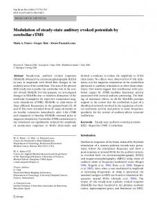 Modulation of steady-state auditory evoked potentials by cerebellar ...