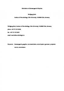 Modulation of stomatogastric rhythms