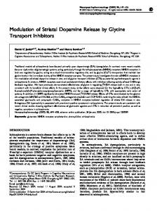 Modulation of Striatal Dopamine Release by Glycine ... - Nature