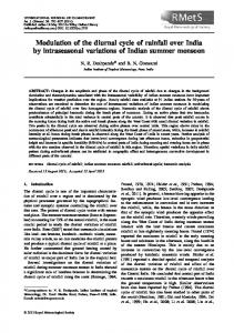 Modulation of the diurnal cycle of rainfall over ... - Wiley Online Library