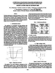 Modulator for Klystron 5045