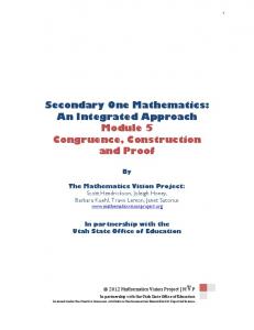 Module 5 - Mathematics Vision Project