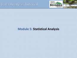 Module 5: Statistical Analysis