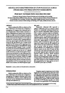 MOlECUlAR CHARACTERIZATION OF ...