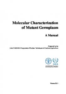 Molecular Characterization of Mutant Germplasm