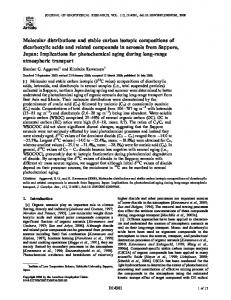 Molecular distributions and stable carbon isotopic ... - CiteSeerX