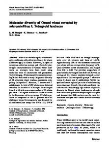 Molecular diversity of Omani wheat revealed by ... - Oases of Oman