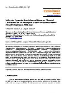 Molecular Dynamics Simulation and Quantum Chemical Calculations ...