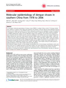 Molecular epidemiology of dengue viruses in ... - BioMedSearch