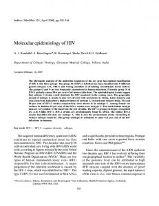 Molecular epidemiology of HIV - MedIND