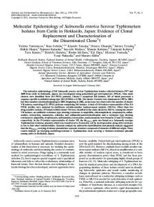 Molecular Epidemiology of Salmonella enterica Serovar Typhimurium