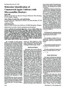 Molecular identification of commercial apple cultivars with ...