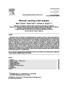 Molecular imprinting within hydrogels