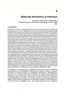 Molecular Interactions at Interfaces